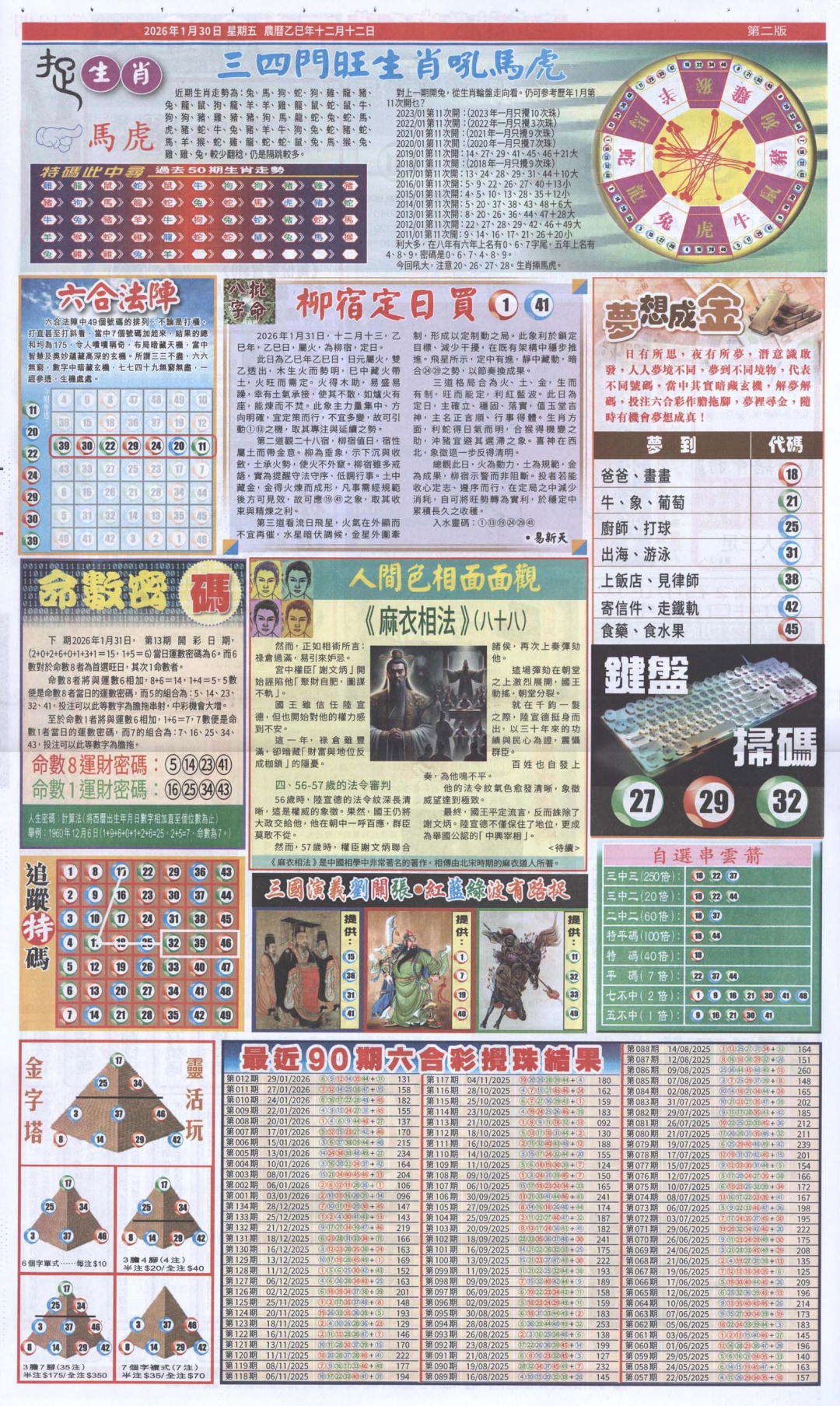 013期新报跑狗-2(背面)[图]